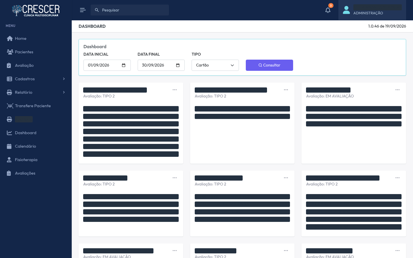 Dashboard do Crescer